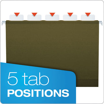 Pendaflex® Ready-tab Extra Capacity Reinforced Colored Hanging Folders, Letter Size, 1-5-cut Tab, Standard Green, 20-box freeshipping - TVN Wholesale